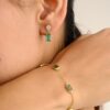925 Sterling Silver Emerald Chain Bracelet - Image 3