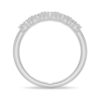 925 Sterling Silver Emerald Cut and Round Pave Diamond Anniversary Band - Image 4