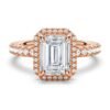 925 Sterling Silver Emerald Cut Diamond Bridal Set Men Wedding Band - Image 10