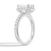 925 Sterling Silver Emerald Cut Diamond Bridal Set Men Wedding Band - Image 13