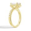 925 Sterling Silver Emerald Cut Diamond Bridal Set Men Wedding Band - Image 15