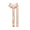 925 Sterling Silver Emerald Cut Diamond Bridal Set Men Wedding Band - Image 8