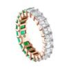 Eternity band in size 7 with emerald cut stones all around