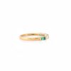 925 Sterling Silver Emerald Diamond Band Ring - Image 7