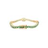 925 Sterling Silver Emerald Diamond Bracelet - Image 5