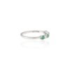 Sterling silver band with thick gold plating and refined stone row