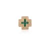 925 Sterling Silver Emerald Diamond Pendant