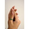 925 Sterling Silver Emerald Diamond Ring - Image 3
