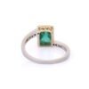 925 sterling silver ring with 8 by 6 millimetre emerald