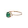 Gold-plated sterling silver ring with solitaire emerald design