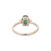 925 sterling silver emerald diamond ring with balanced stone arrangement