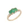 Emerald ring with diamond accents and oval stones