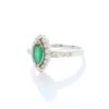 925 Sterling Silver Emerald Diamond Ring - Image 5