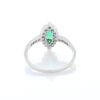 925 Sterling Silver Emerald Diamond Ring - Image 6