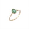 925 Sterling Silver Emerald Diamond Ring - Image 2