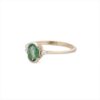 925 Sterling Silver Emerald Diamond Ring - Image 3