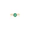 925 Sterling Silver Emerald Diamond Statement Ring