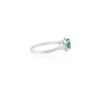 925 Sterling Silver Emerald Diamond Statement Ring - Image 6