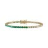 Classic bracelet design with 2.5 mm alternating CZ stones