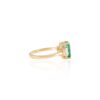 925 Sterling Silver Emerald Diamond Three Stone Ring - Image 4