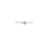 925 Sterling Silver Emerald Diamond Toi Et Moi Ring