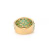 925 Sterling Silver Emerald Diamond Wide Band - Image 8
