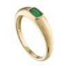 Sterling silver ring featuring a premium CZ emerald detail