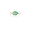 925 Sterling Silver Emerald East West Statement Ring