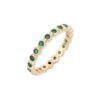 925 Sterling Silver Emerald Eternity Band - Image 2