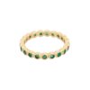 925 Sterling Silver Emerald Eternity Band - Image 4