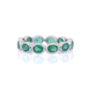 925 Sterling Silver Emerald Eternity Band
