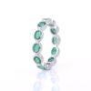 925 Sterling Silver Emerald Eternity Band - Image 3