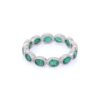 925 Sterling Silver Emerald Eternity Band - Image 4