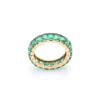 925 Sterling Silver Emerald Eternity Band - Image 3