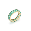 925 Sterling Silver Emerald Eternity Band - Image 5
