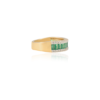 925 Sterling Silver Emerald Half Diamond Eternity Band - Image 4