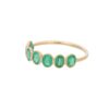 925 Sterling Silver Emerald Half Eternity Band - Image 3