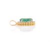 925 Sterling Silver Emerald Halo Diamond Pendant - Image 4