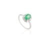 Halo ring featuring a 7 x 5 mm centre stone