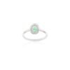 Elegant halo ring with a refined 1.4 mm shank