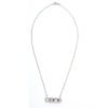 Gold-plated sterling silver necklace with bezel and prong settings