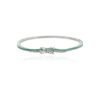 Customisable bracelet with sleek profile and emerald details