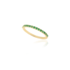 925 Sterling Silver Emerald Stackable Half Eternity Band - Image 2