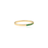 925 Sterling Silver Emerald Stackable Half Eternity Band - Image 4