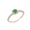 925 Sterling Silver Emerald Wedding Diamond Ring - Image 2