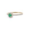 925 Sterling Silver Emerald Wedding Diamond Ring - Image 3