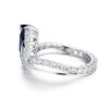 925 Sterling Silver "endless Blue" Luxe Crown Pear Shaped Sapphire Diamond Ring - Image 3