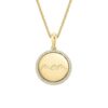 925 Sterling Silver Engravable Mom Disc Diamond Pendant Necklace - Image 2