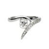925 Sterling Silver Entwined Ardour35 Engagement Ring and 0.50CT Diamond