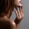 925 Sterling Silver Entwined Ardour35 Wedding Ring and 0.15CT Diamond - Image 2